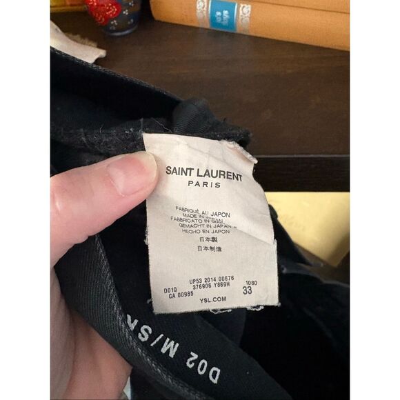 Saint Laurent Paris Washed Black Skinny Jeans Men’s Size 33 - Picture 8 of 8